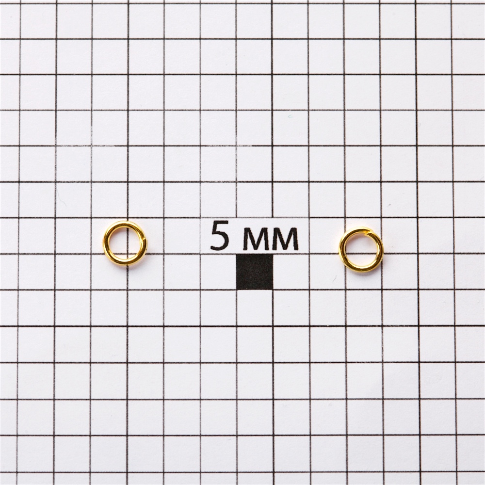 Біжутерні кільця 6 мм золоті 10 гр