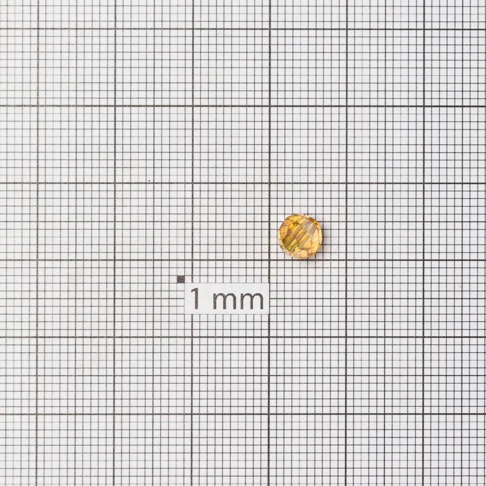 Кришталева намистина кругла 6 мм бежева
