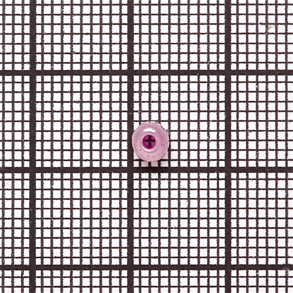 Бисер круглый крупный 6 (3,6 мм) розовый перламутровый 9414