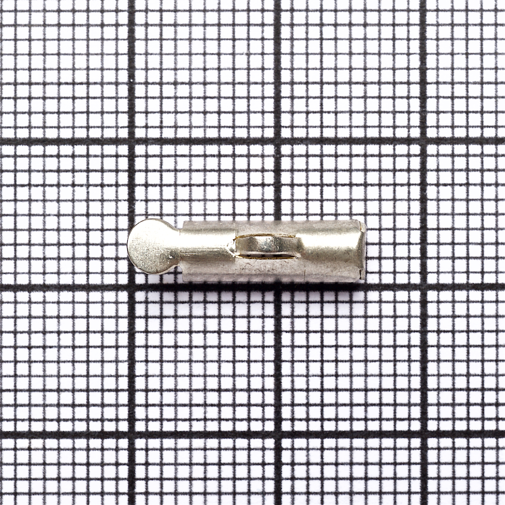 Затискач-слайдер 15 мм для прикрас верстатного плетіння сріблястий