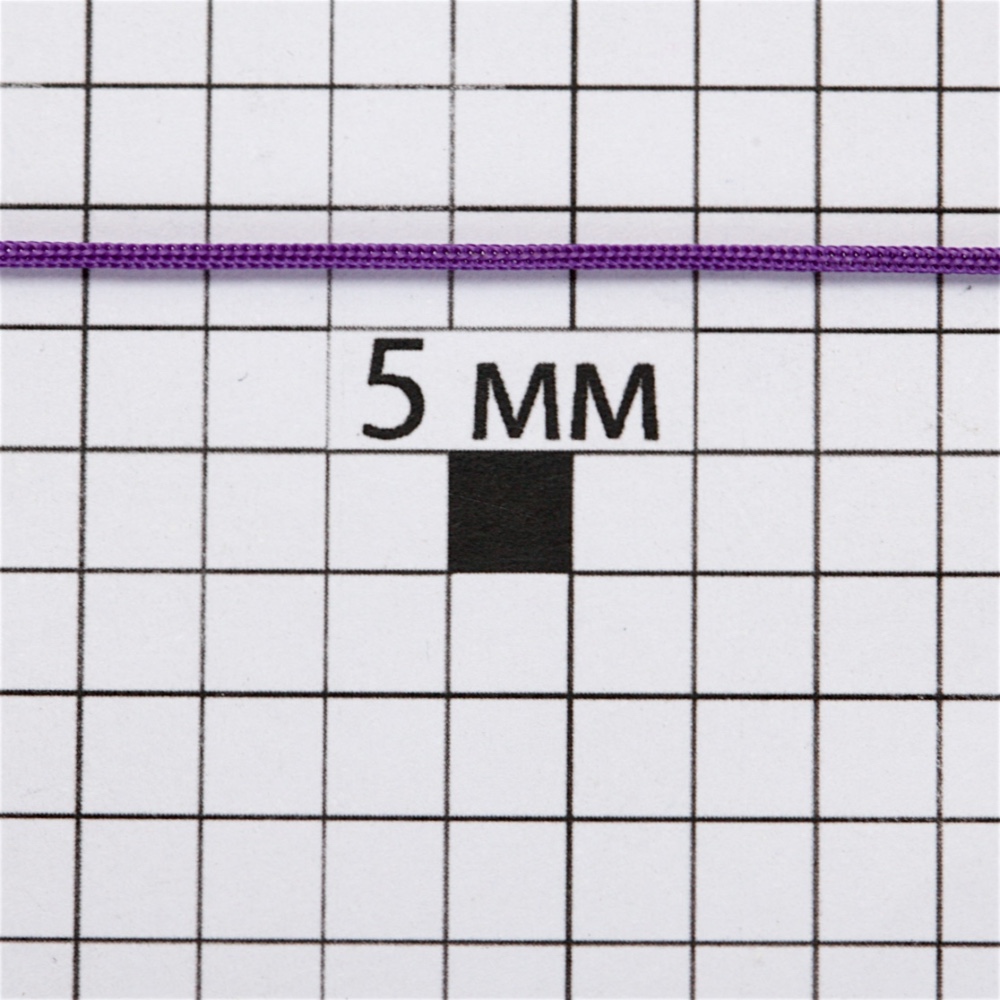 Шнур полиэстеровый 1 мм фиолетовый 1 метр