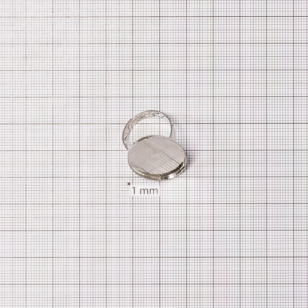 Основа для каблучки діаметр основи для вклеювання 20 мм мельхіорова