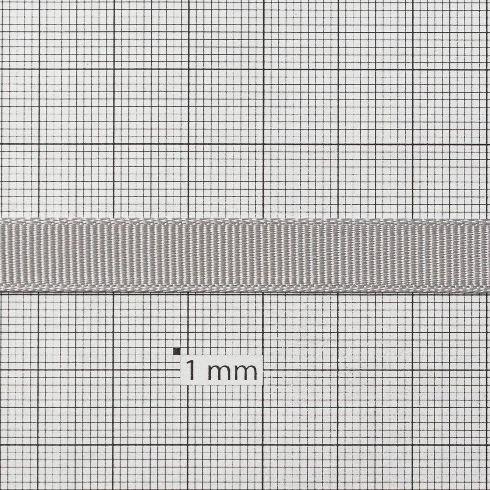 Стрічка репсова 10 мм сіра 1 метр