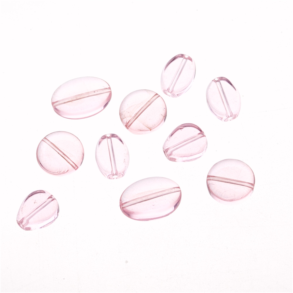 Чешская стеклянная бусина, розовая, 10х4 см