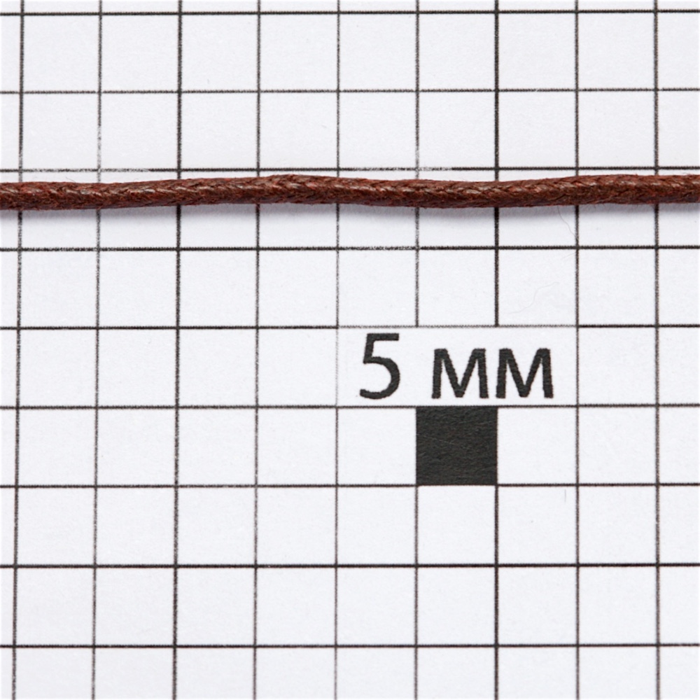 Шнур хлопковый 1,5 мм коричневый 1 метр