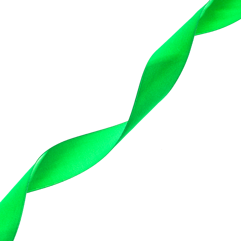 Стрічка атласна 25 мм зелена