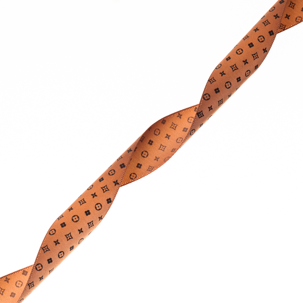 Стрічка атласна 25 мм під Louis Vuitton коричнева 1 метр