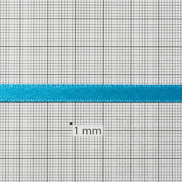 Лента атласная 7 мм голубая