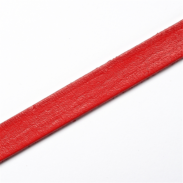 Лента из прессованной кожи 10 мм красная
