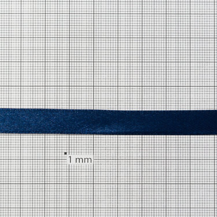 Лента атласная 10 мм синяя