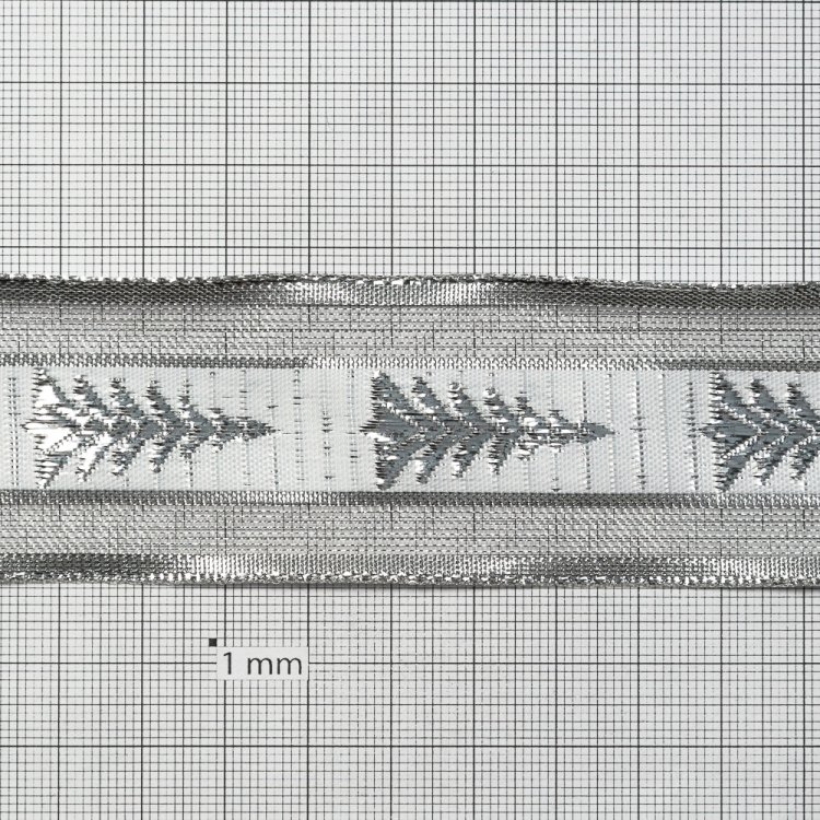 Лента люрексовая с узором 40 мм кат. 2 м