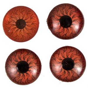 Пластикові очі 9 мм коричневі круглі (уп.4 шт.)