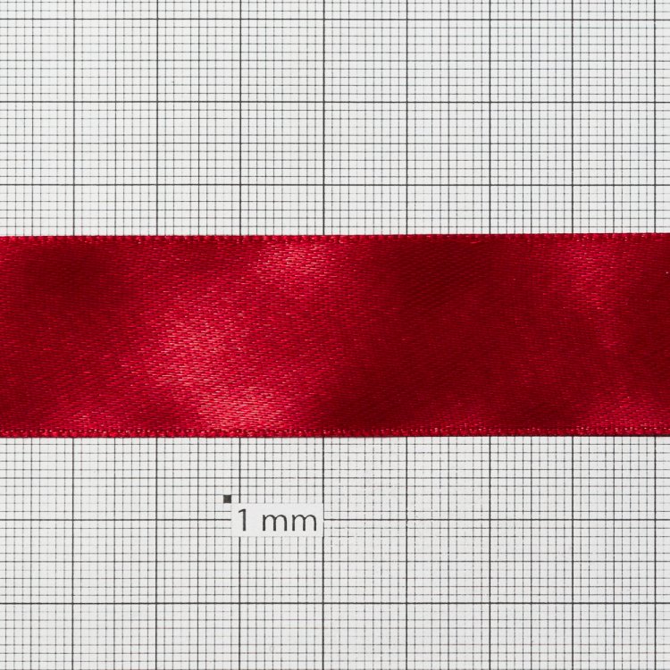 Стрічка атласна 25 мм червона