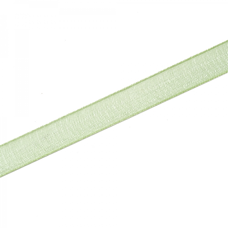 Стрічка з органзи 10 мм зелена