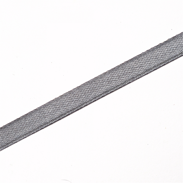 Стрічка атласна 7 мм темно-сіра