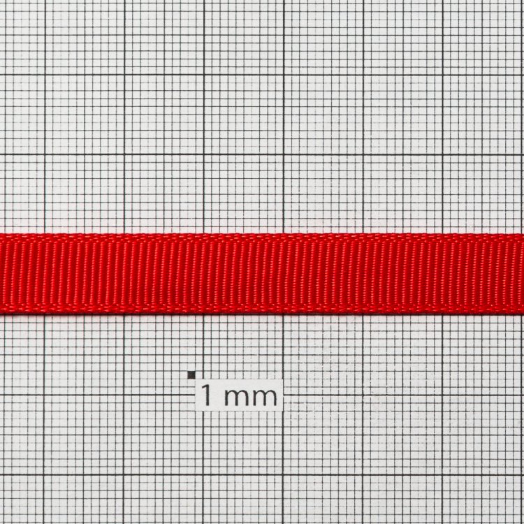 Лента репсовая 10 мм красная