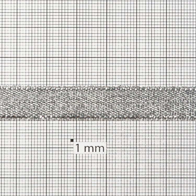Стрічка люрексова 10 мм срібло