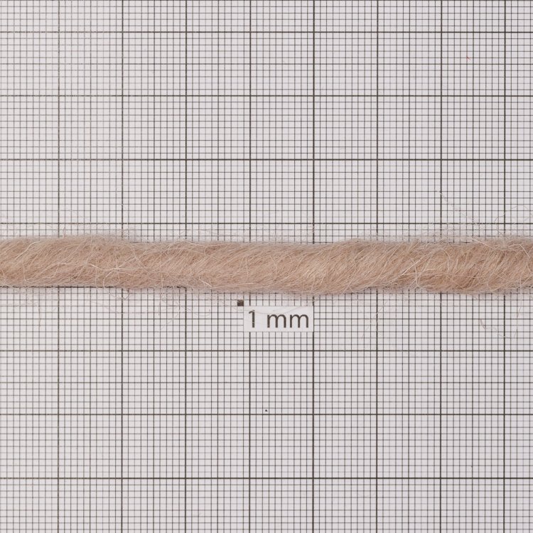 Шнур войлочный, бежевый, 7 мм