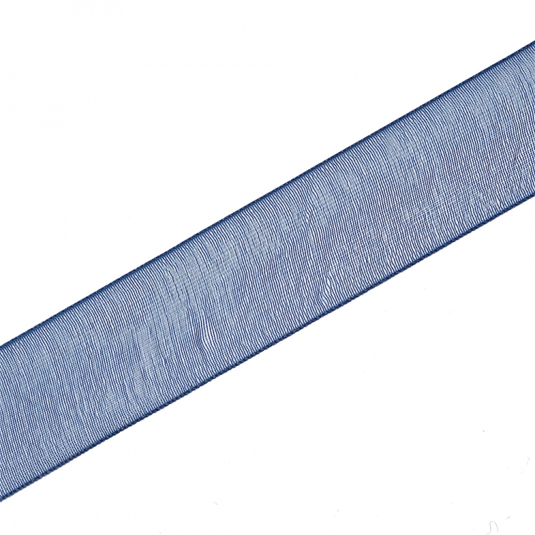 Стрічка з органзи 20 мм синя