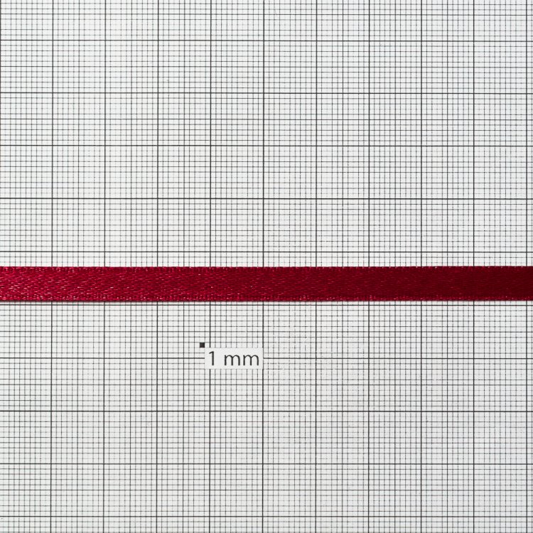 Стрічка атласна 6 мм вишнева