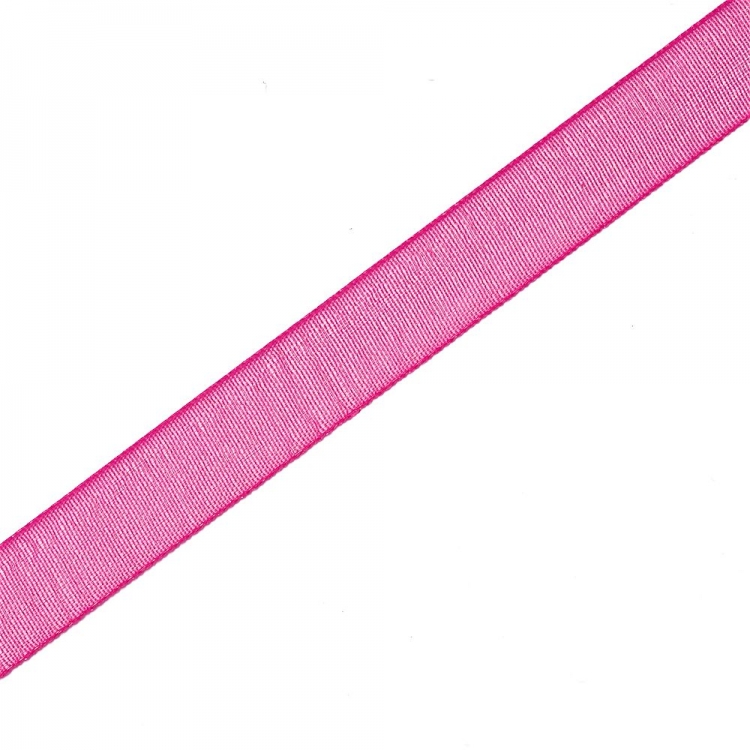 Стрічка з органзи 10 мм рожева фуксія