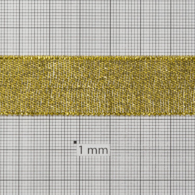 Стрічка люрексова 20 мм золотиста