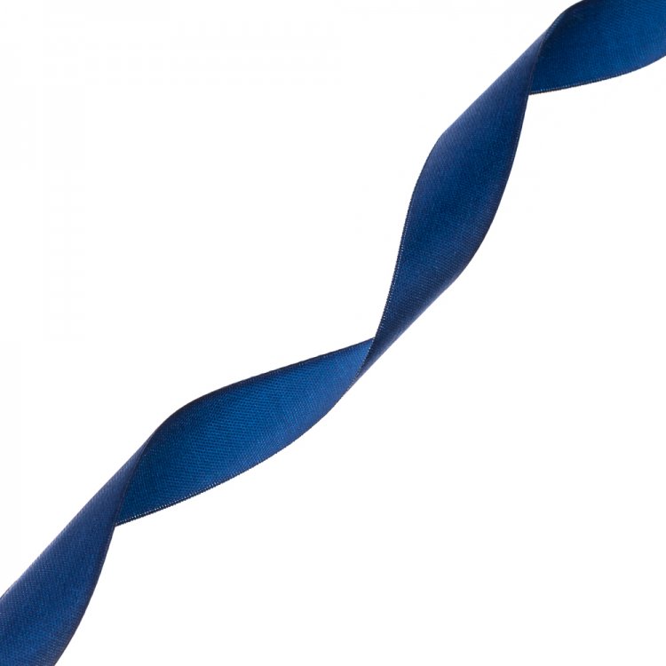 Стрічка атласна 20 мм темно синя