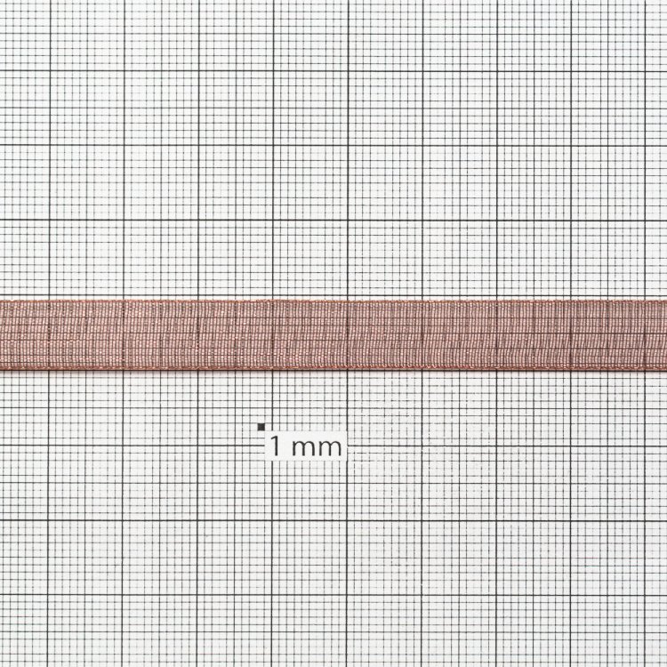 Стрічка з органзи 10 мм коричнева