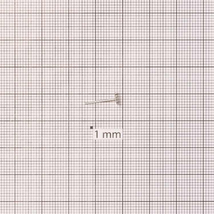 Основа для сережок гвоздик 5 мм срібляста