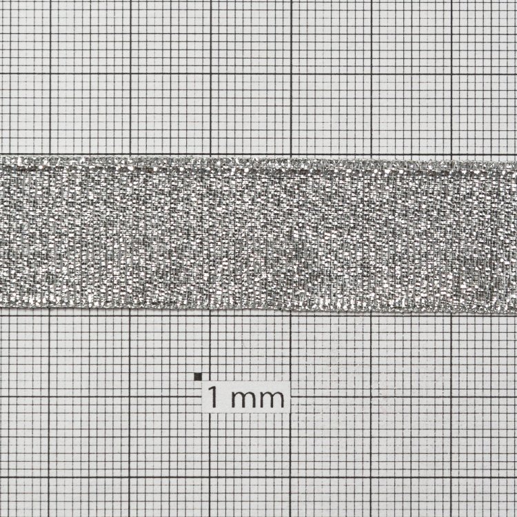 Стрічка люрексова 20 мм срібло