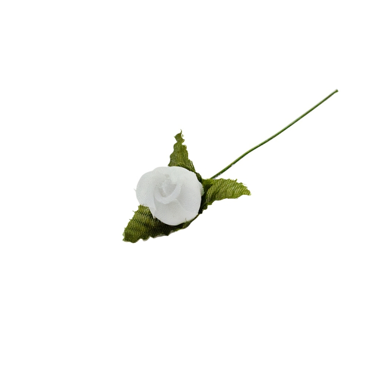 Декоративний елемент Бутон троянди білий 1 штука