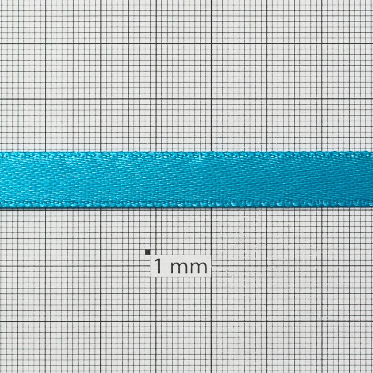 Лента атласная 10 мм голубая