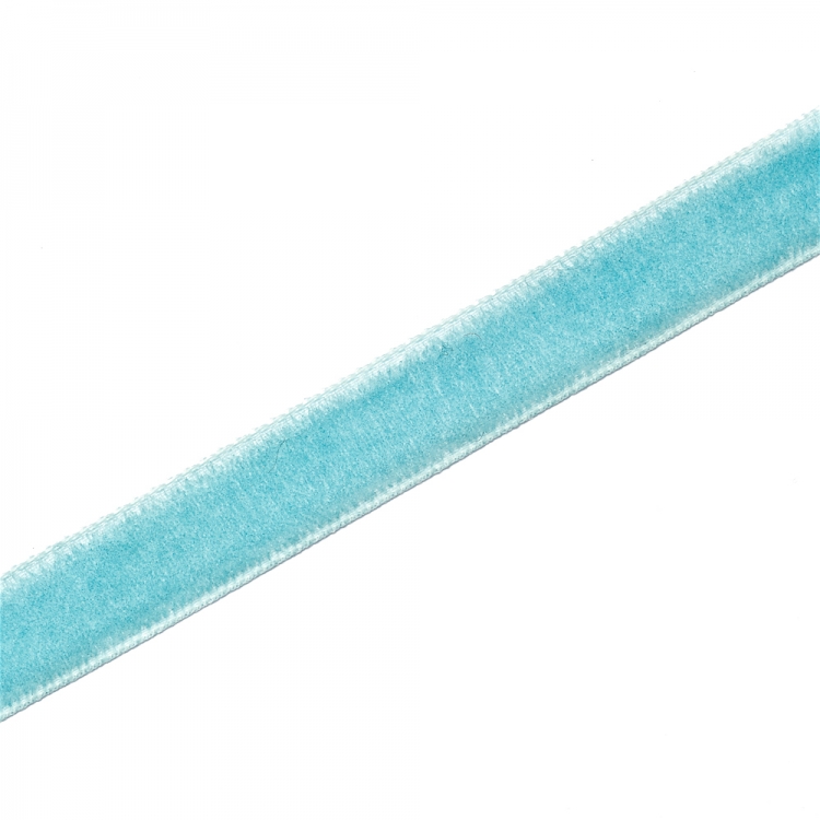 Стрічка оксамитова 10 мм блакитна
