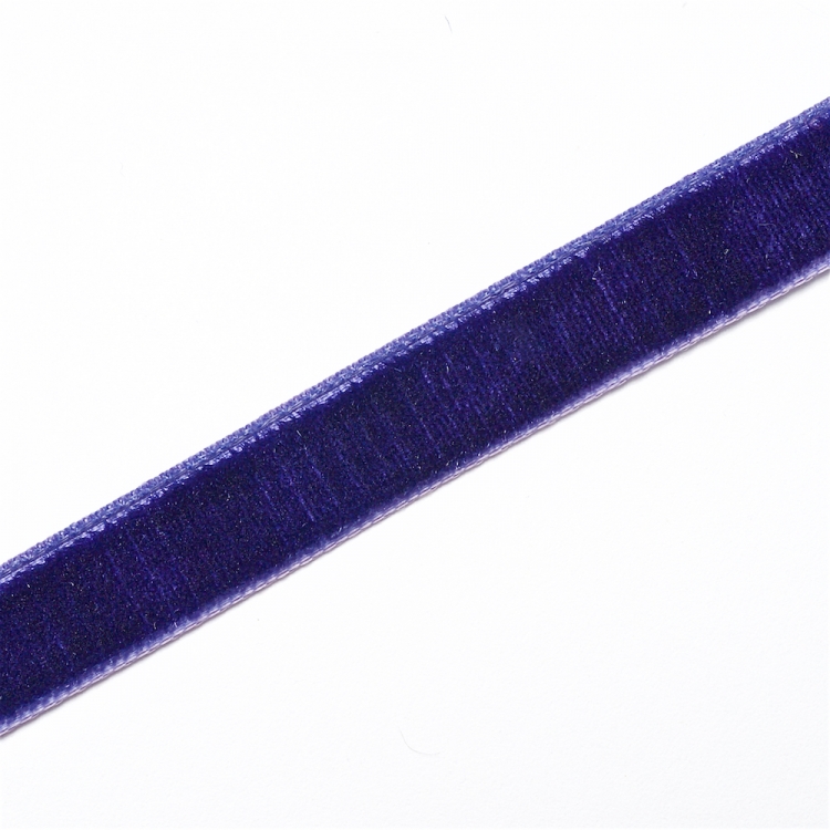 Лента бархатная 10 мм синяя