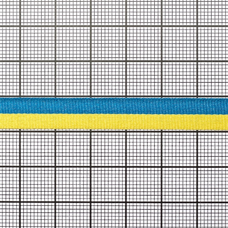 Лента полиэстеровая 10 мм желто-голубая