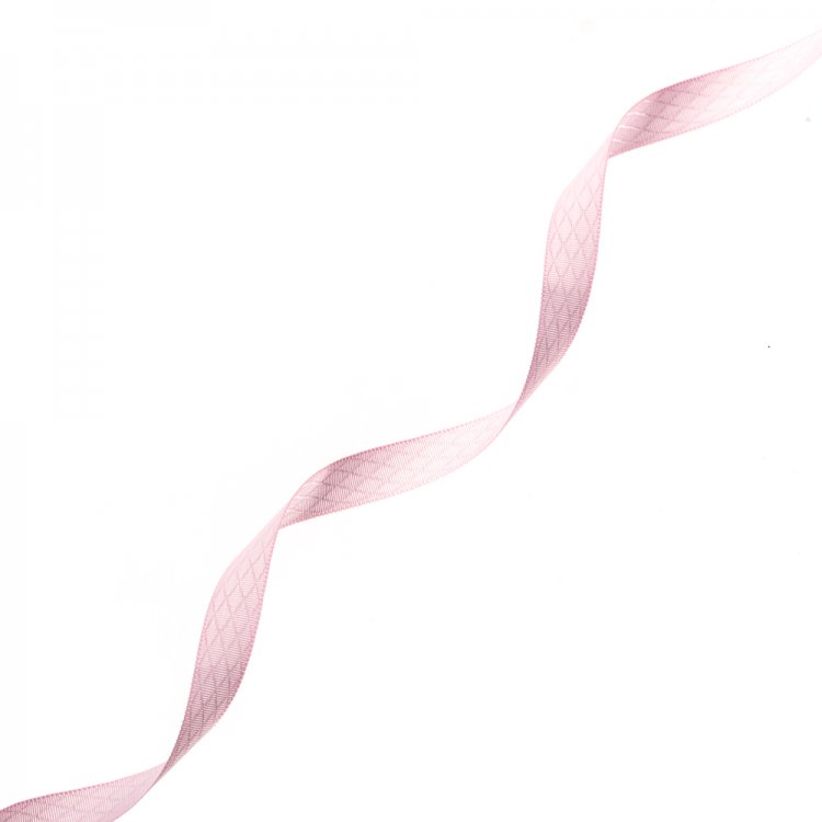Стрічка атласна 10 мм ромбовидна рожева