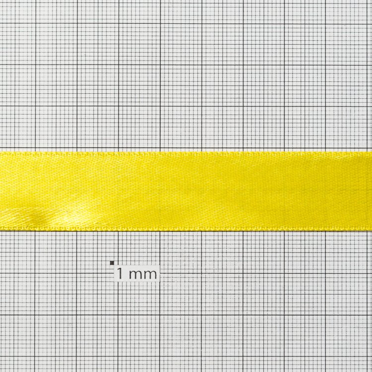 Лента атласная 20 мм желтая