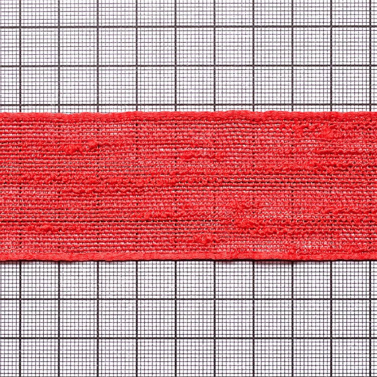 Стрічка джутовая 38 мм червона