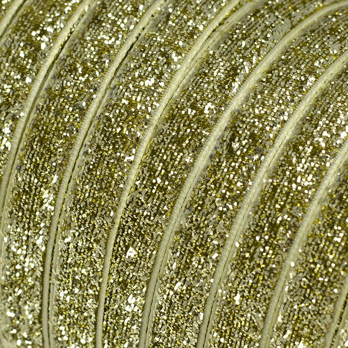 Стрічка оксамитова 10 мм колір золото з люрексом