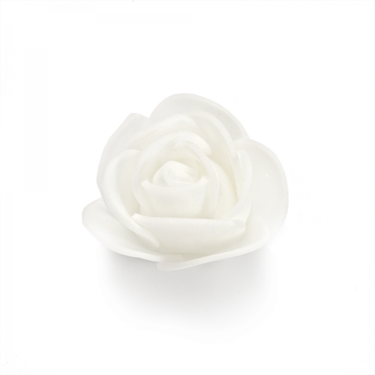Искусственная роза 75 мм белая 1 штука