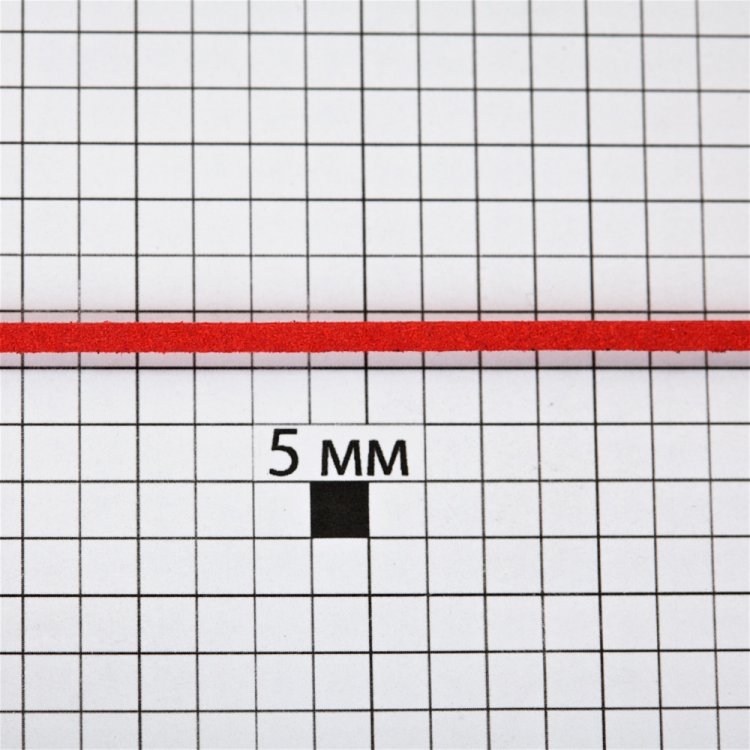 Шнур тёмно-красный искусственная замша 3 мм