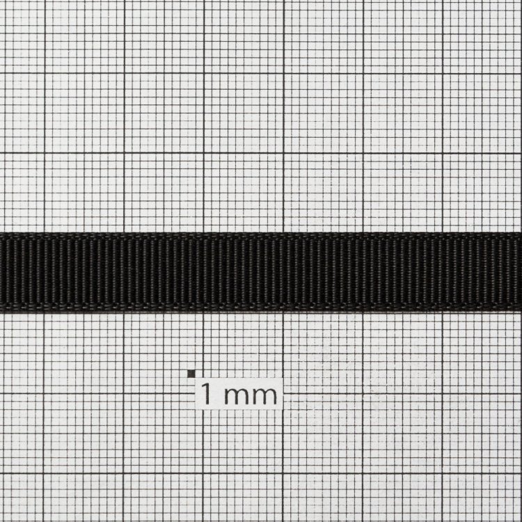 Стрічка репсова 10 мм чорна