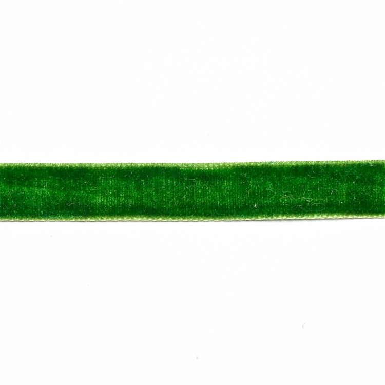Лента бархатная 10 мм зеленая