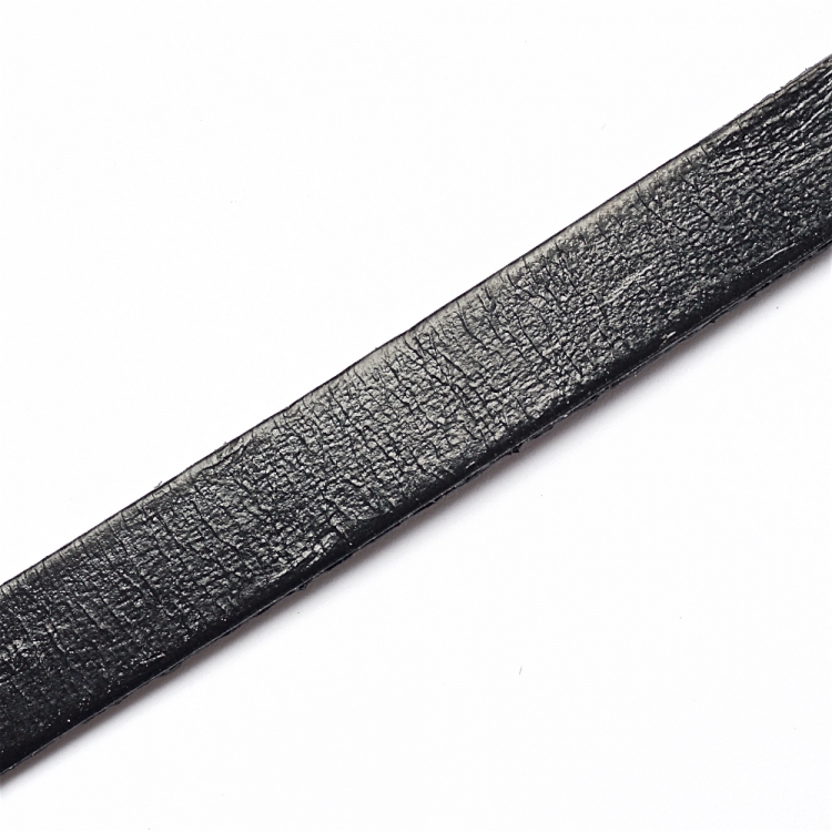 Стрічка з пресованої шкіри 10 мм чорна