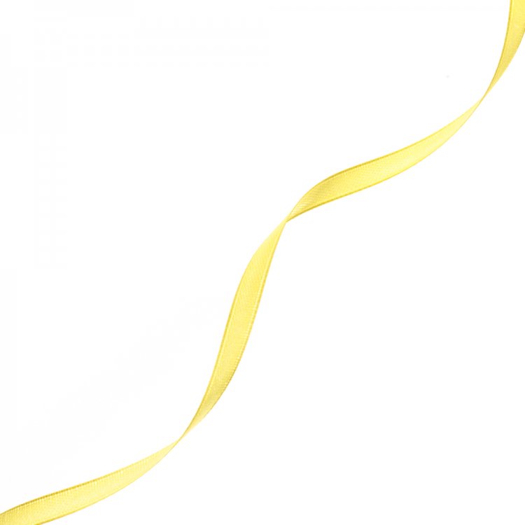 Стрічка атласна 7 мм жовта