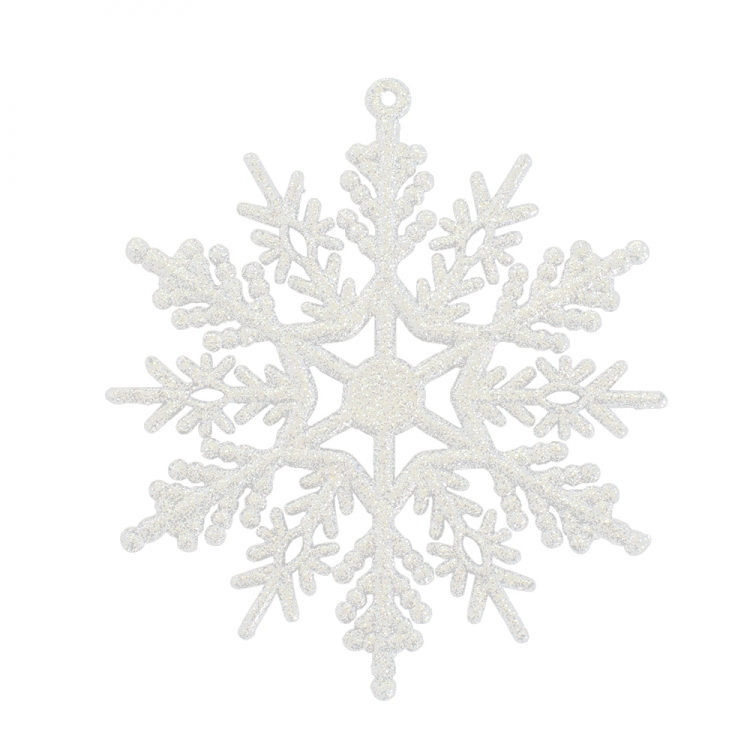 Декоративний елемент 100 мм Сніжинка біла