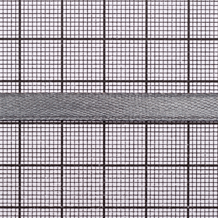 Стрічка атласна 7 мм темно-сіра
