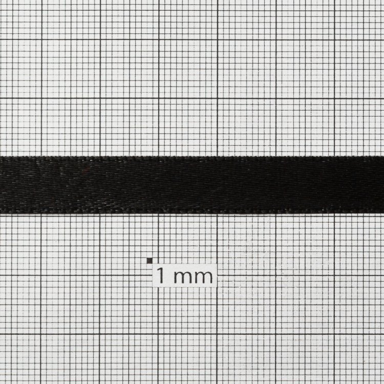 Стрічка атласна 10 мм чорна
