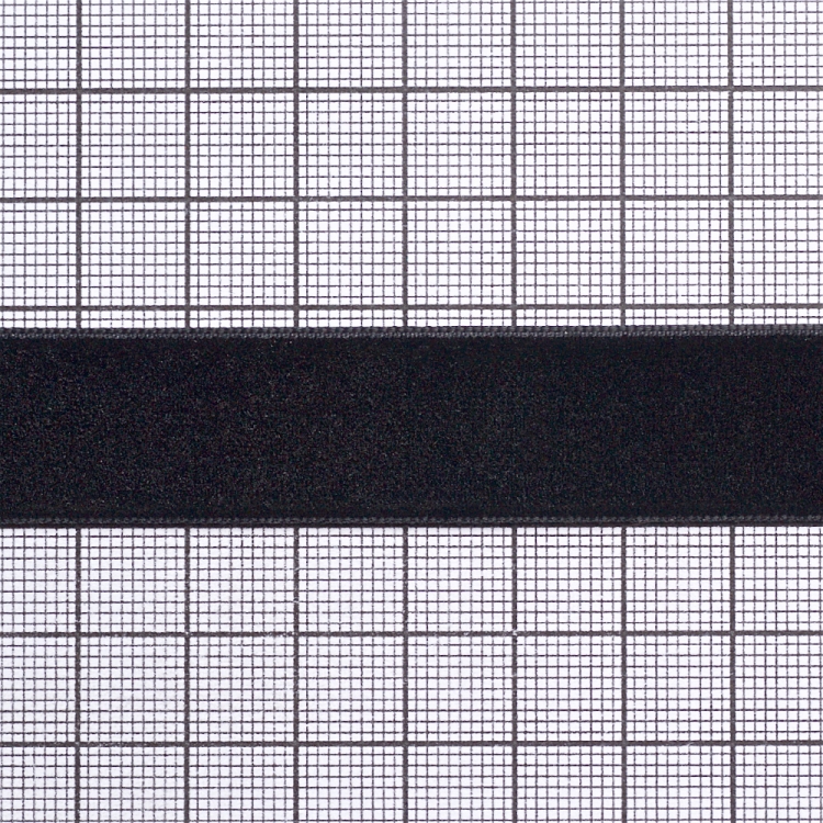 Стрічка оксамитова 20 мм чорна