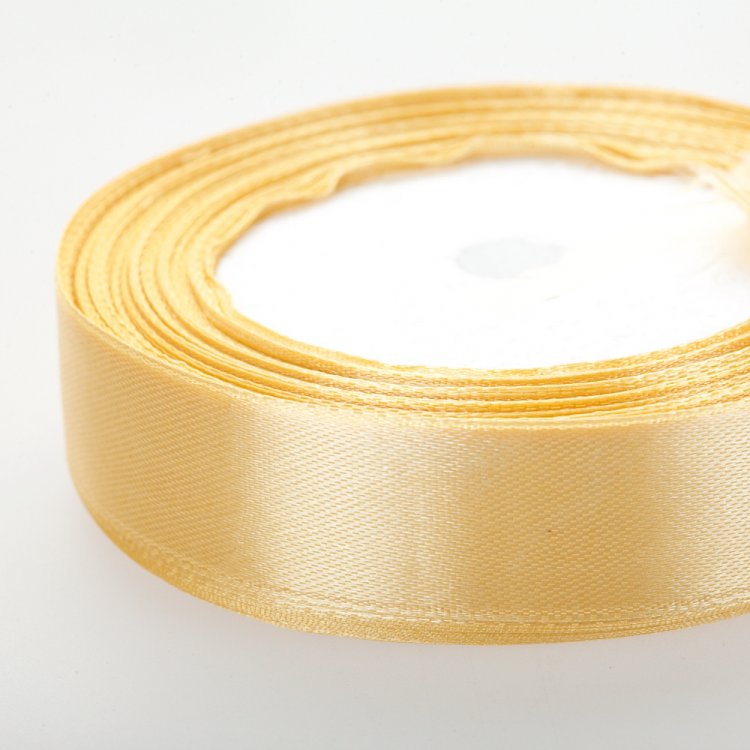 Стрічка атласна 20 мм колір золото